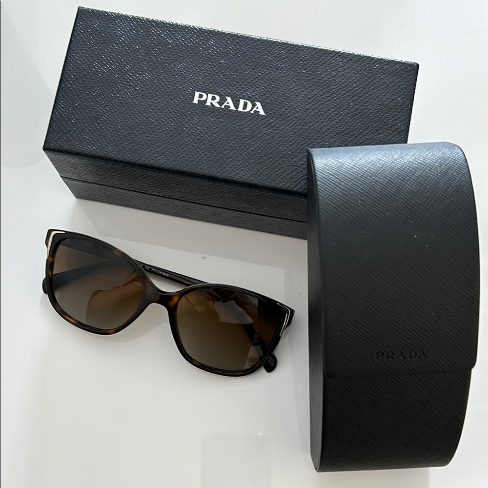 Prada Havana Tortoise Shell Sunglasses - Brand New in Box